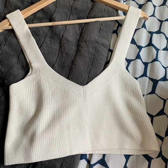 New Wilfred Aritzia knit crop top size large - Picture 3 of 4